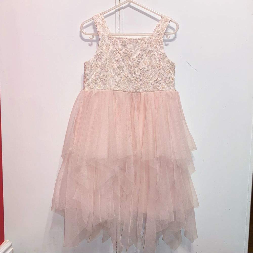 Blush/Rose Gold Dress, Flower Girl